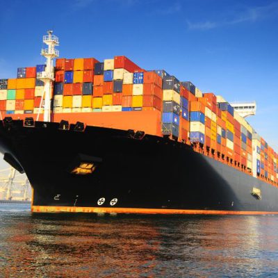 orange-black-loaded-container-ship-harbour